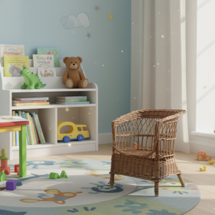 כורסת/כסא נצרים לילדים, וינטג' אירופאי