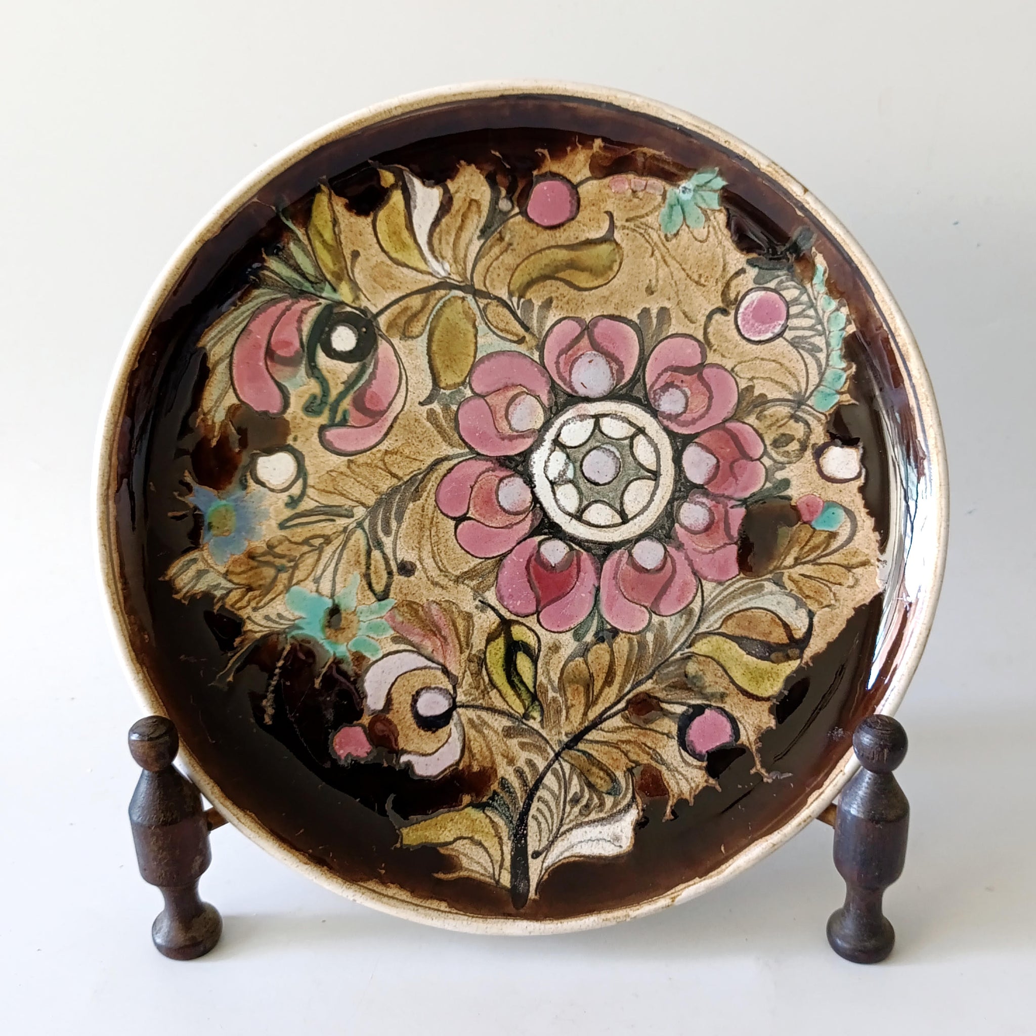 צלחת לתליה, עבודת יד, וינטג' איטלקי, בעיצוב , Elio Schiavon