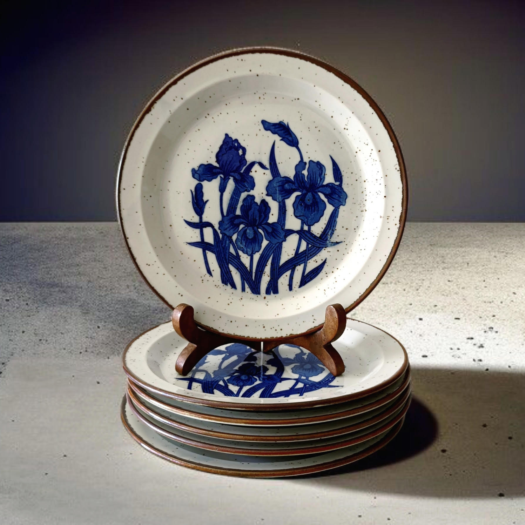 צלחות למנה ראשונה, וינטג' יפני, Stonware